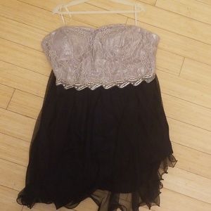 Semi formal knee high plus size Deb dress